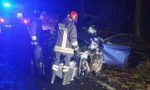 Incidente ad Armeno: un'auto centra il muro