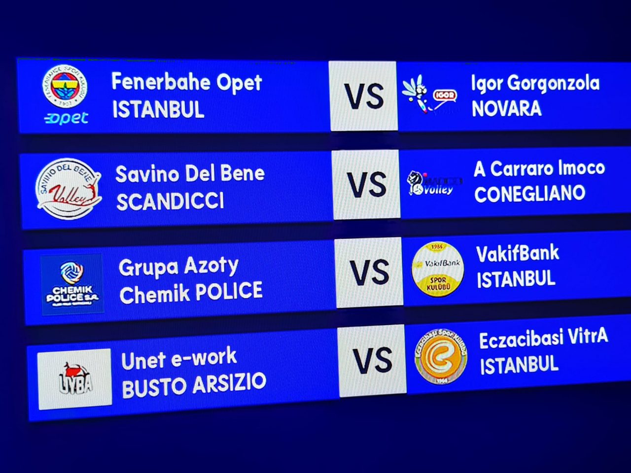 La Igor Volley trova il Fenerbahce nei quarti di Champions