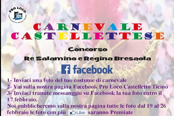 Carnevale a Castelletto: mandate le vostre foto a Re Salamino e Regina Bresaola