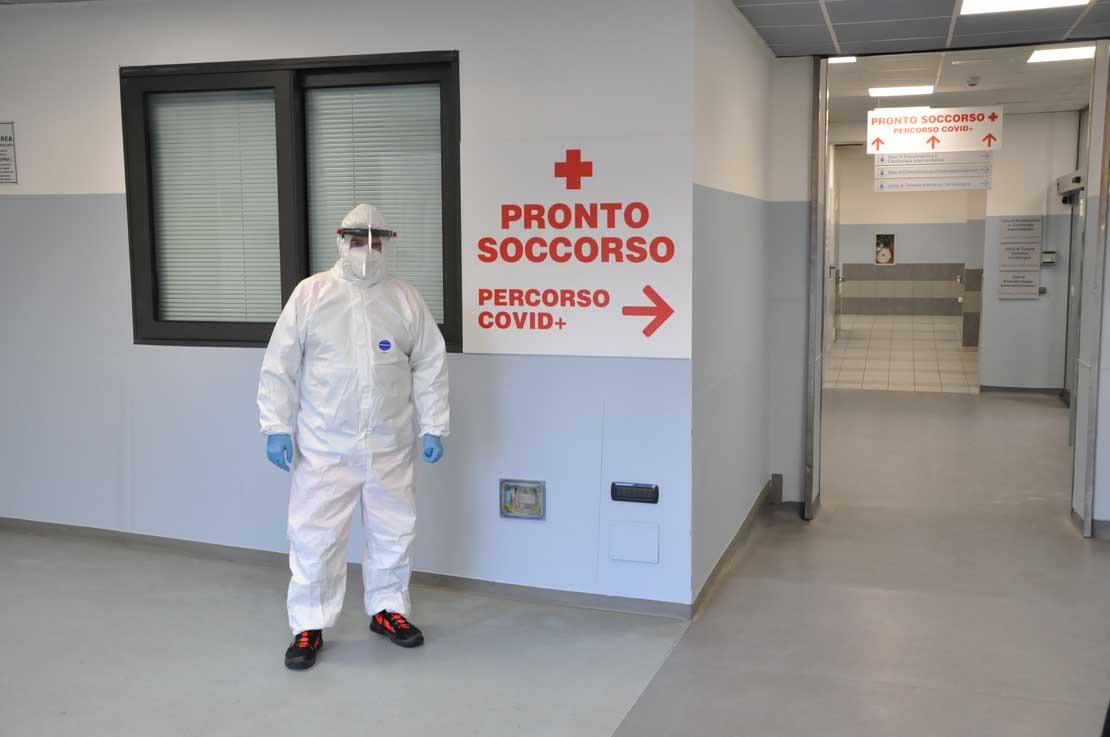 Nuovo percorso per pazienti Covid al pronto soccorso del Maggiore