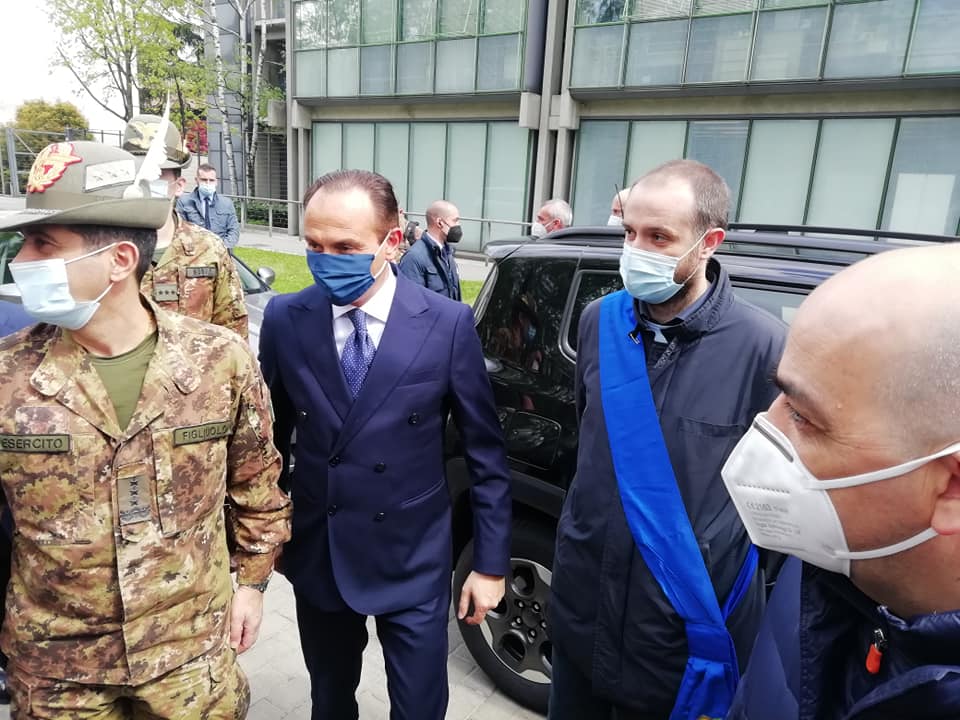 Il generale Figliuolo in visita a Novara