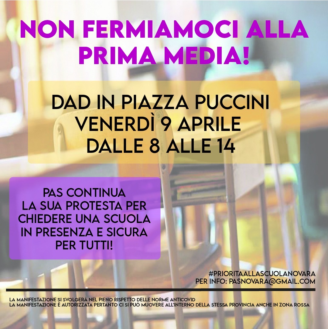 “Priorità alla Scuola Novara” scende ancora in piazza
