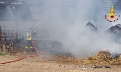 Incendio in un'azienda agricola di Invorio