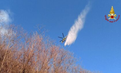 Pasqua di fuoco alle pendici del Vergante: l'incendio tra Carpugnino e Lesa