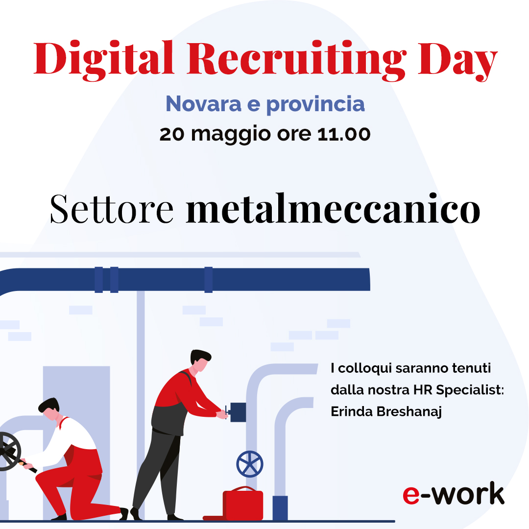 E-Work ricerca 152 figure nel settore metalmeccanico nel novarese