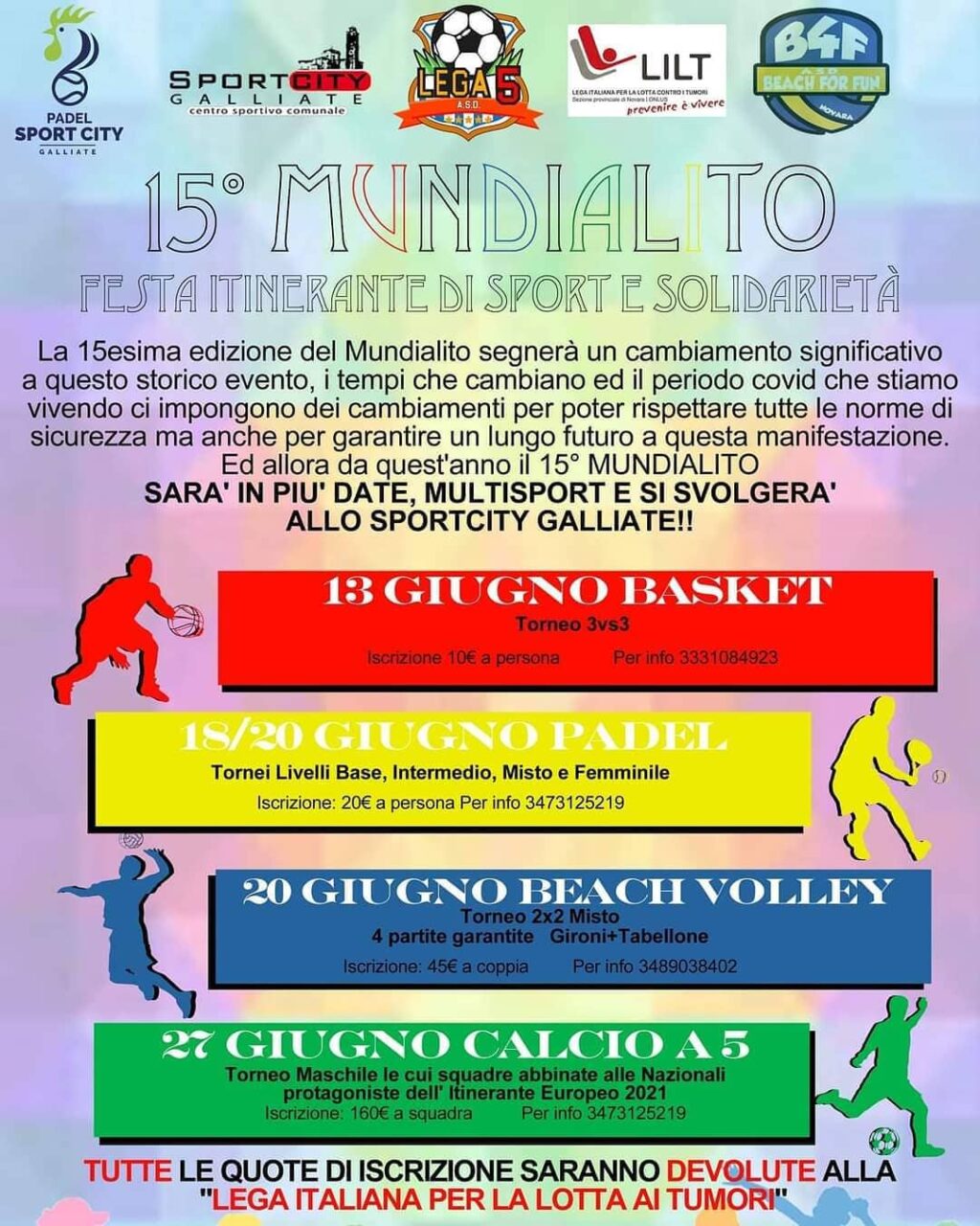15esima edizione per il Mundialito a favore della Lilt
