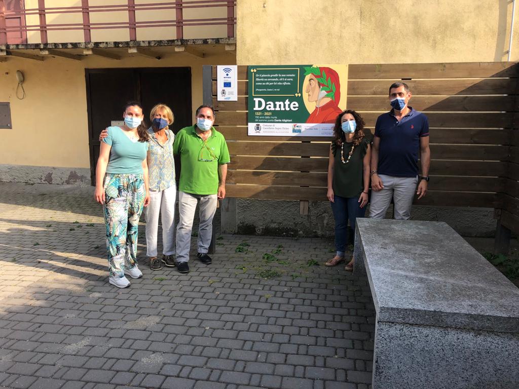 Terzo pannello dedicato a Dante svelato a Castelletto