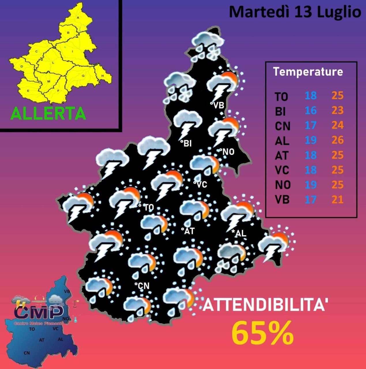 Allerta meteo oggi: possibili grandinate, nubifragi e raffiche di vento