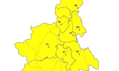 Meteo allerta gialla sul Piemonte: in arrivo temporali intensi