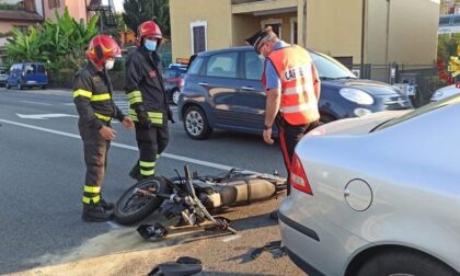 Incidente sul Sempione a Dormelletto: ferito motociclista
