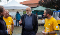 Il fondatore di Slow Food Carlin Petrini a Fontaneto d'Agogna per la cipolla bionda