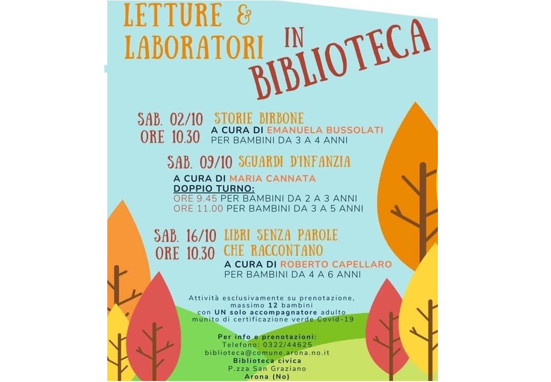 Nati per leggere: riprendono le iniziative ad Arona