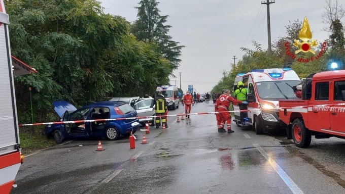 Incidente a Oleggio: un ferito portato via in elicottero
