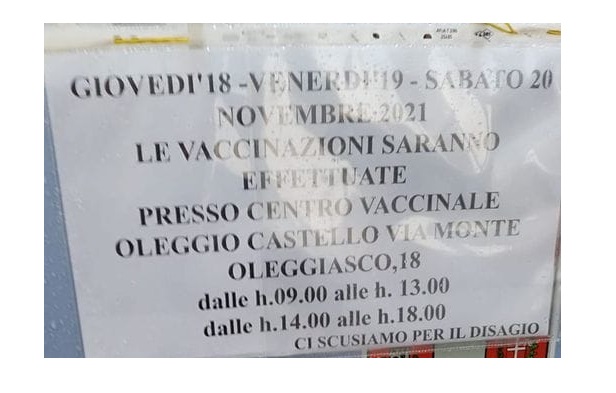 Il Palagreen riaprirà come centro vaccinale venerdì 26