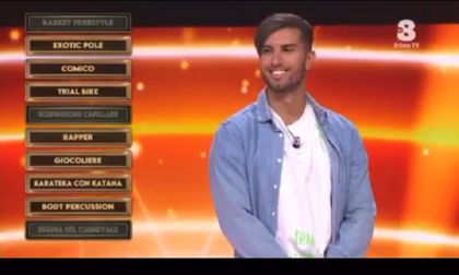 L'aronese Andrea Arrigoni su Tv8 a Games Of Talent