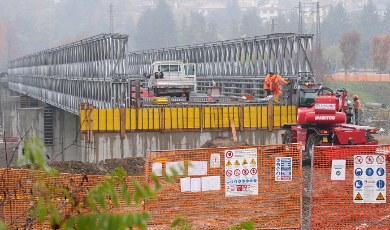 Incognita maltempo sul ponte di Romagnano: rischia di slittare anche la data del 30 novembre