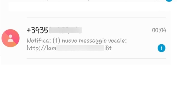 “C’è un messaggio vocale” ma dopo il click sul link entra un virus nel telefono