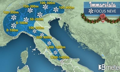 Mercoledì neve nel novarese: previsti fino a 10 cm