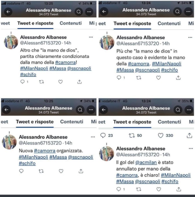 Vicesindaco Cerano: “Sul goal annullato al Milan la mano della Camorra” È bufera