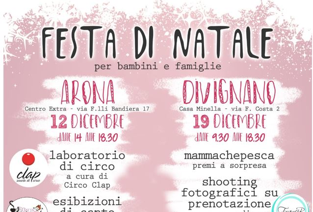 Feste di Natale ad Arona e Divignano con il gruppo “Mamma parliamone”