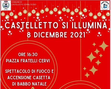 Castelletto accende il suo albero oggi pomeriggio