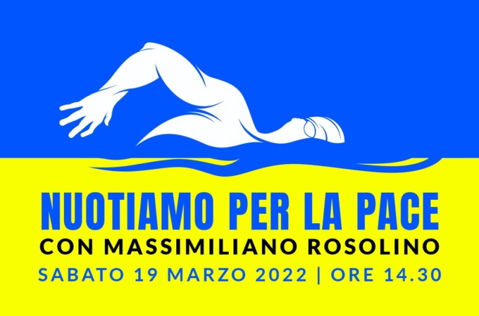 Massimiliano Rosolino nuota ad Arona per la pace