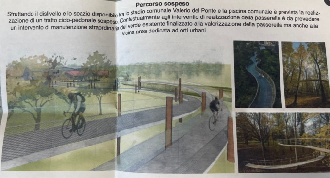 Rivoluzione ad Arona: ciclabile “sospesa”, minigolf, orti urbani e parkour