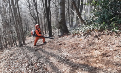 Fiamme lambiscono le case a Gignese: 25 volontari Aib in campo