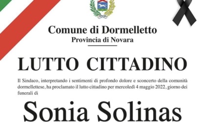 Dormelletto oggi a lutto per i funerali di Sonia Solinas