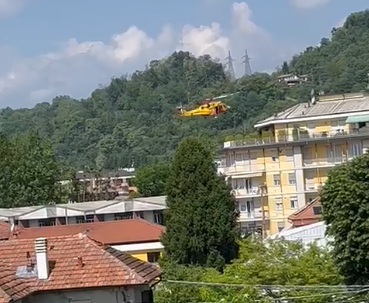 Codice rosso ad Arona: interviene l’elisoccorso
