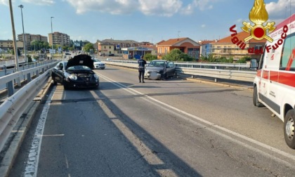 Novara incidente sul cavalcavia di San Martino