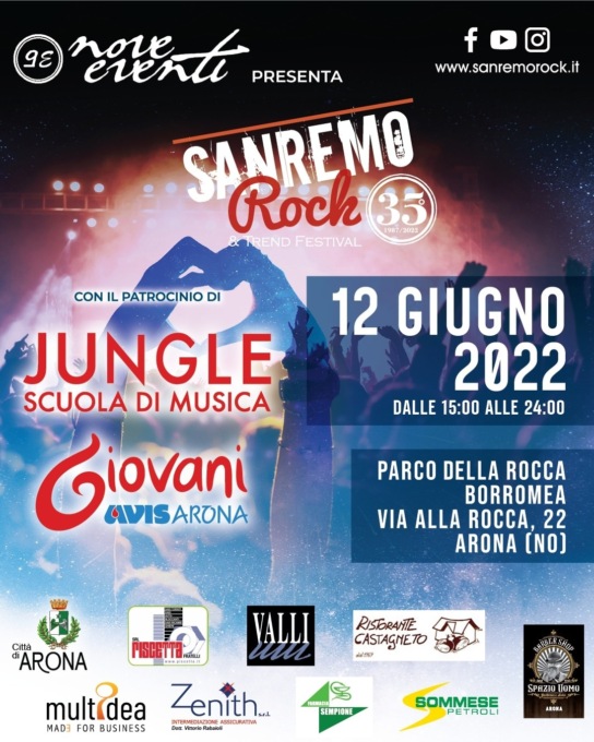 “Sanremo Rock” approda ad Arona: l’evento domenica