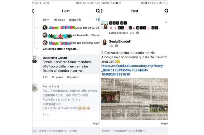 Borgomanero Biondelli minacciata “Occhio al piombo in arrivo”