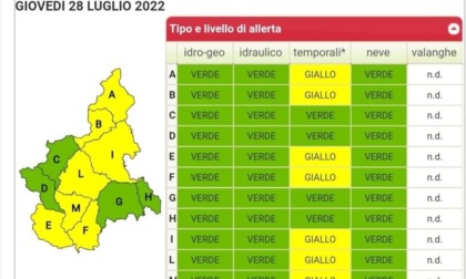 Allerta per temporali e nubifragi in serata