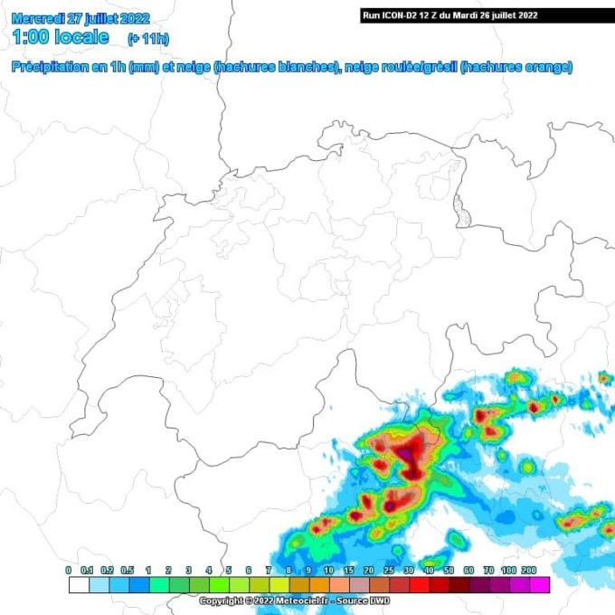 Attenzione abbondanti precipitazioni sul novarese questa notte