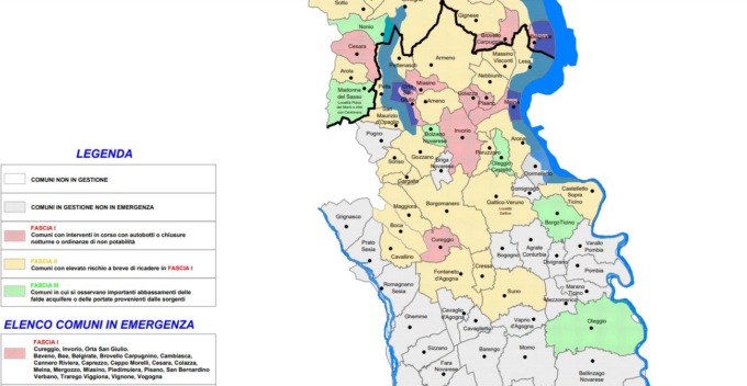 Comuni novaresi in emergenza idrica: la mappa aggiornata