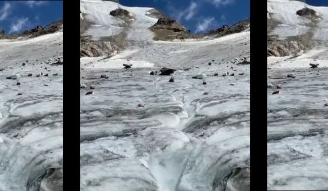 Si scioglie il ghiacciaio a punta Indren: video impressionante