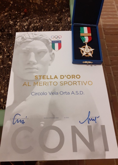 Al Circolo Vela Orta la Stella d’oro del Coni