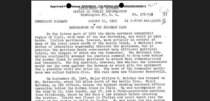 Un documento della Cia inedito sui giorni del bombardamento Alleato su Intra del 1944