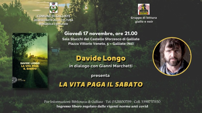 Ombre Gialle: “La vita paga il sabato” con  Davide Longo