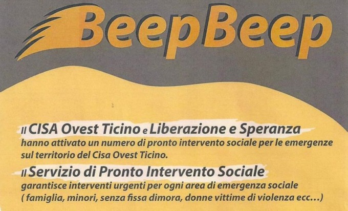 Attivo “Beep beep”: numero di pronto intervento sociale