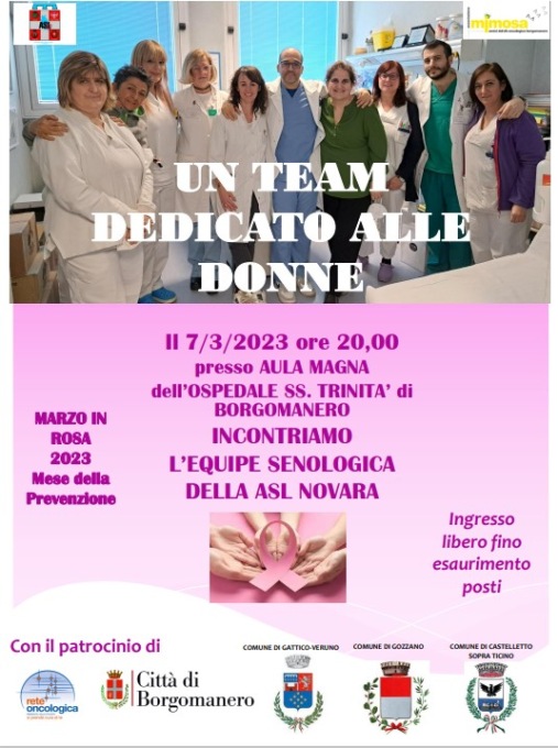 Prevenzione dei tumori della mammella con l’Asl di Novara