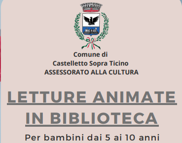 Domani “letture animate” alla biblioteca di Castelletto