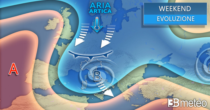 Previsioni meteo: “Nel weekend arriva una perturbazione dall’Artico”