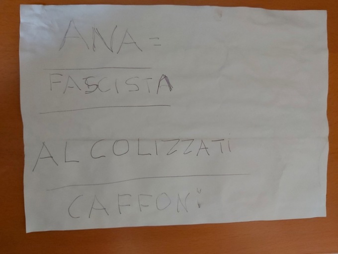 Novara: biglietto di insulti contro gli Alpini