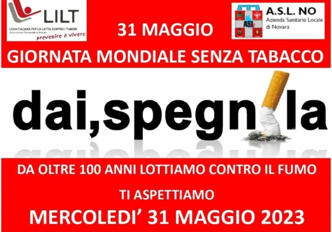 Giornata mondiale senza tabacco: in campo Lilt e Asl No