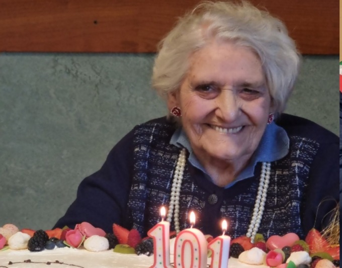 Al Pariani di Oleggio festa per i 101 anni della signora Pinuccia