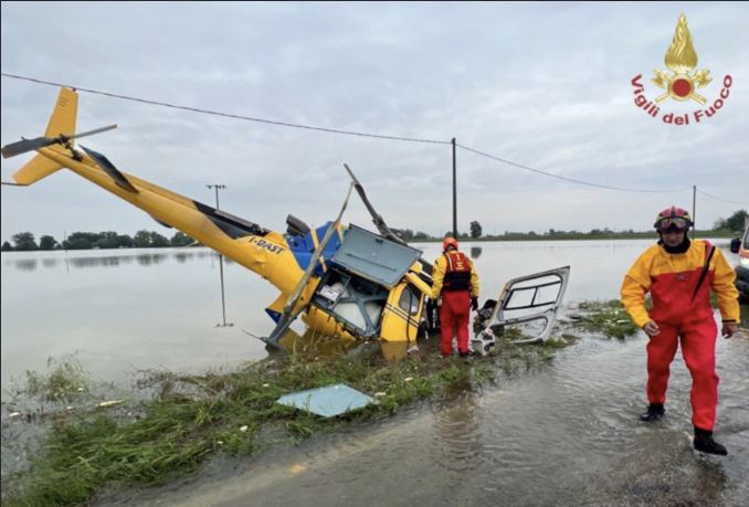 Elicottero ossolano precipita nel Ravennate durante i lavori di ripristino della linea elettrica