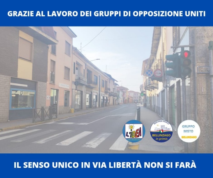 Bellinzago: quest’anno niente “senso unico estivo” in via Libertà