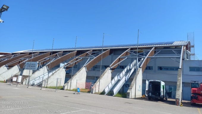Pannelli fotovoltaici sul complesso sportivo Terdoppio